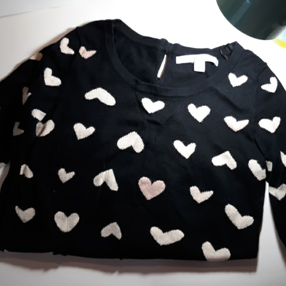 Lauren Conrad XS heart sweater - Picture 1 of 4